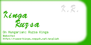 kinga ruzsa business card